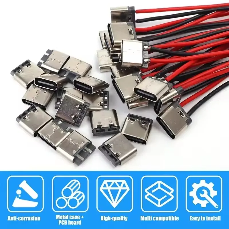 5-20PCS Type-C 2Pin Solder Wir - Usb C Cable recension och pris