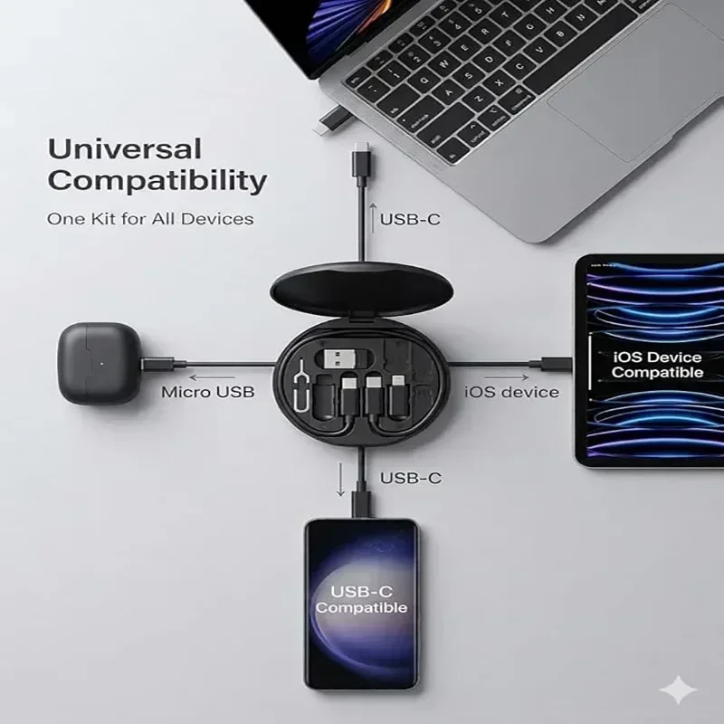60W Fast Charging Cable Kit, B - Micro Usb Cable recension och pris