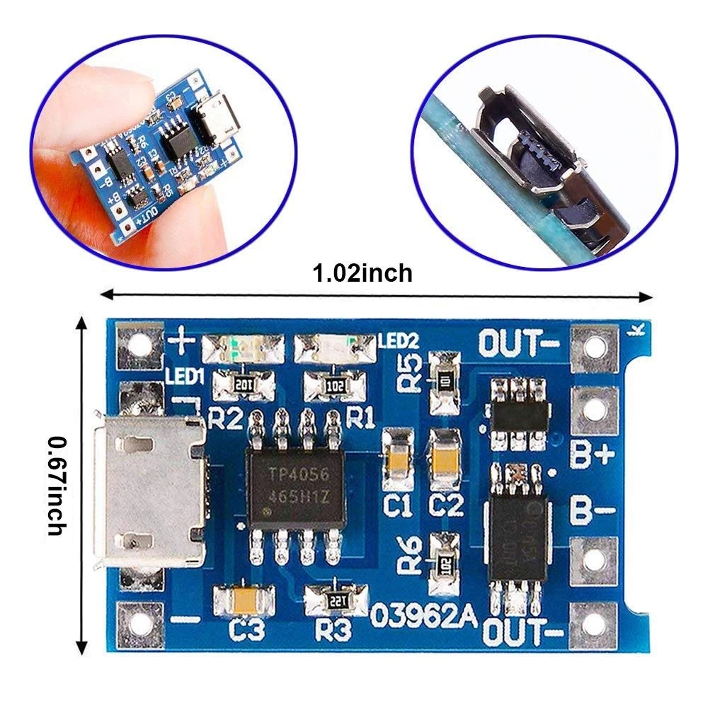 1-20PCS Type-c/Micro/Mini USB  - Tp4056 Module recension och pris