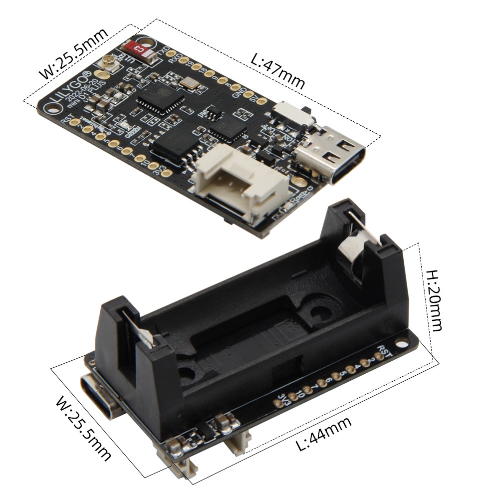LILYGO® TTGO T-OI Plus ESP32-C - Esp32 Battery Holder Lipo recension och pris