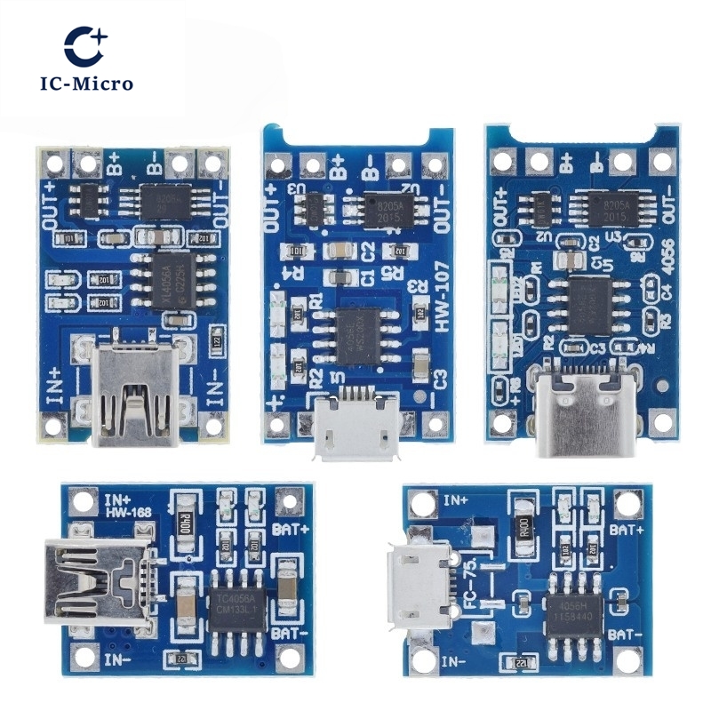 1/5PCS 5V 1A Micro/Type-c/Mini - Tp4056 Module recension och pris