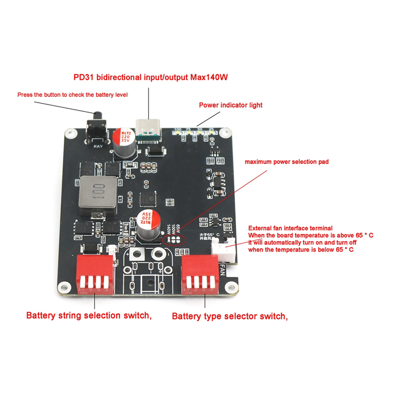 PD3.1 140W Bidirectional Fast  - Li Ion Charger Module recension och pris