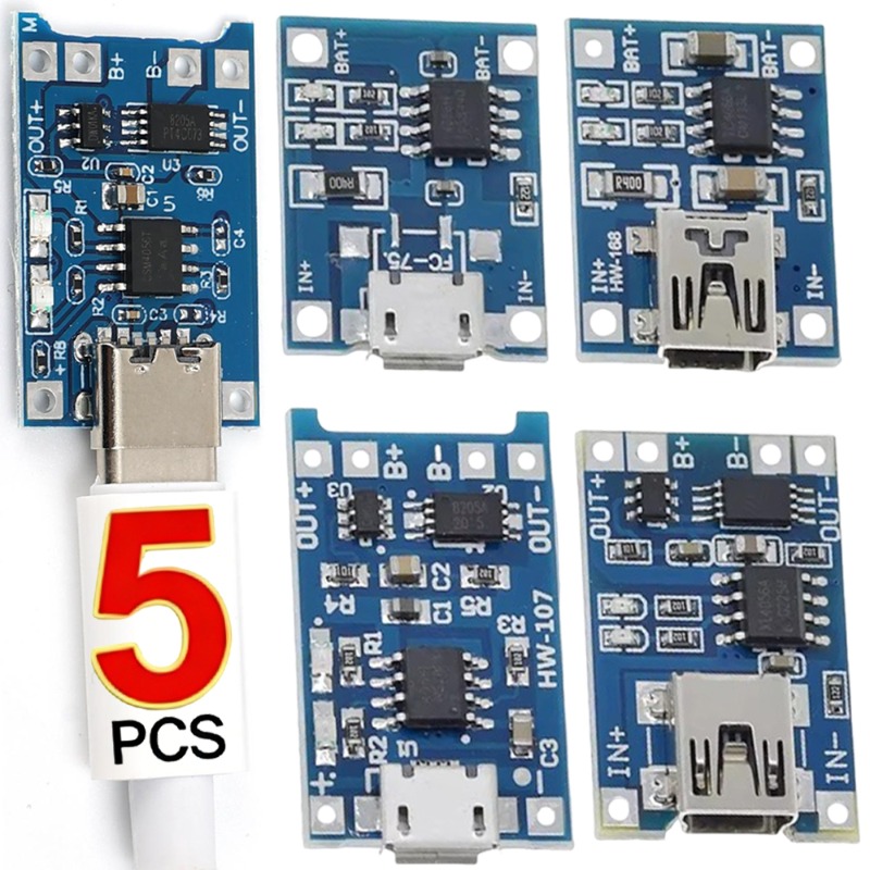 5V 3A Micro/Type-c/Mini 18650  - Tp4056 Module recension och pris