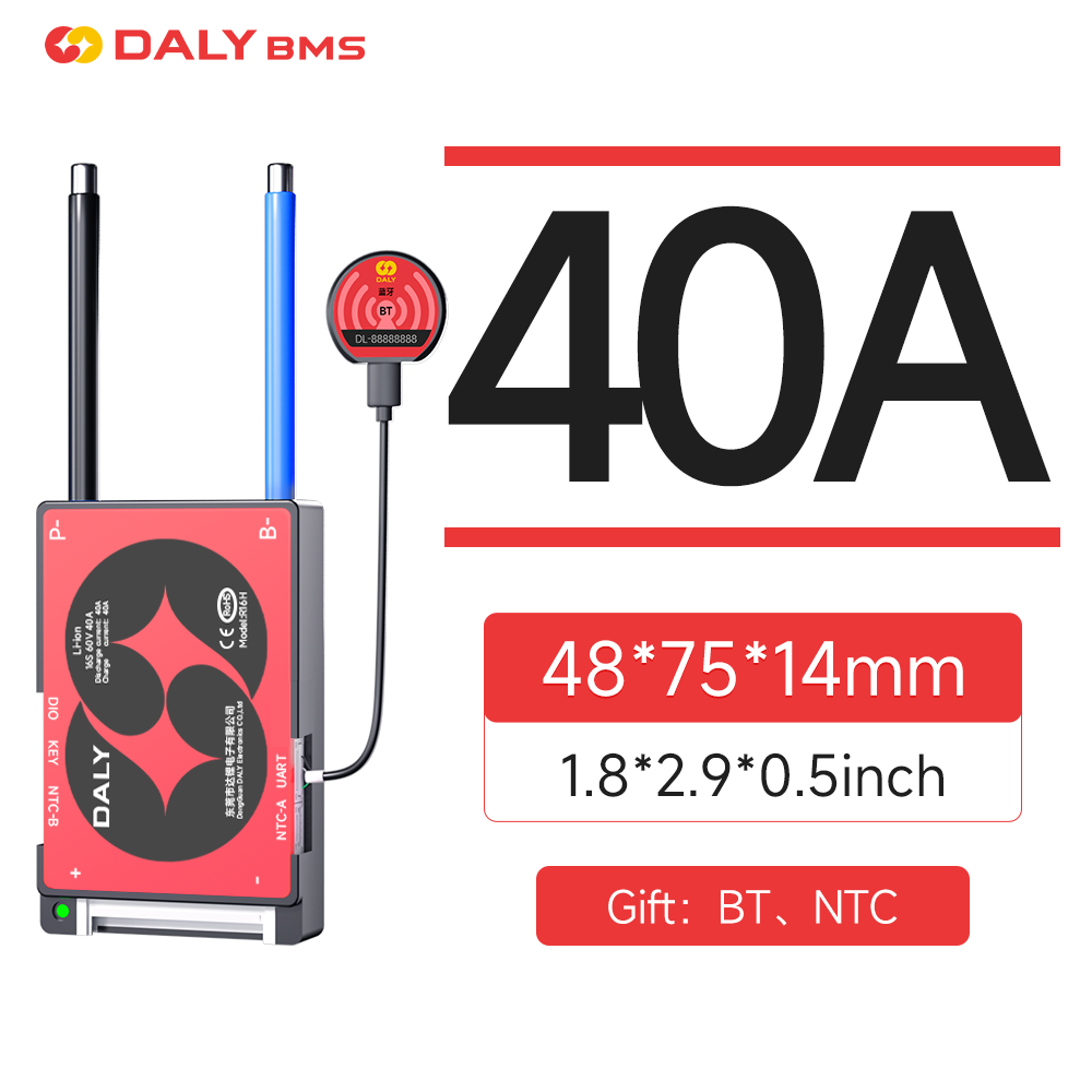 DALY Smart BMS 16S 60V 40A Li- - Proto Board recension och pris