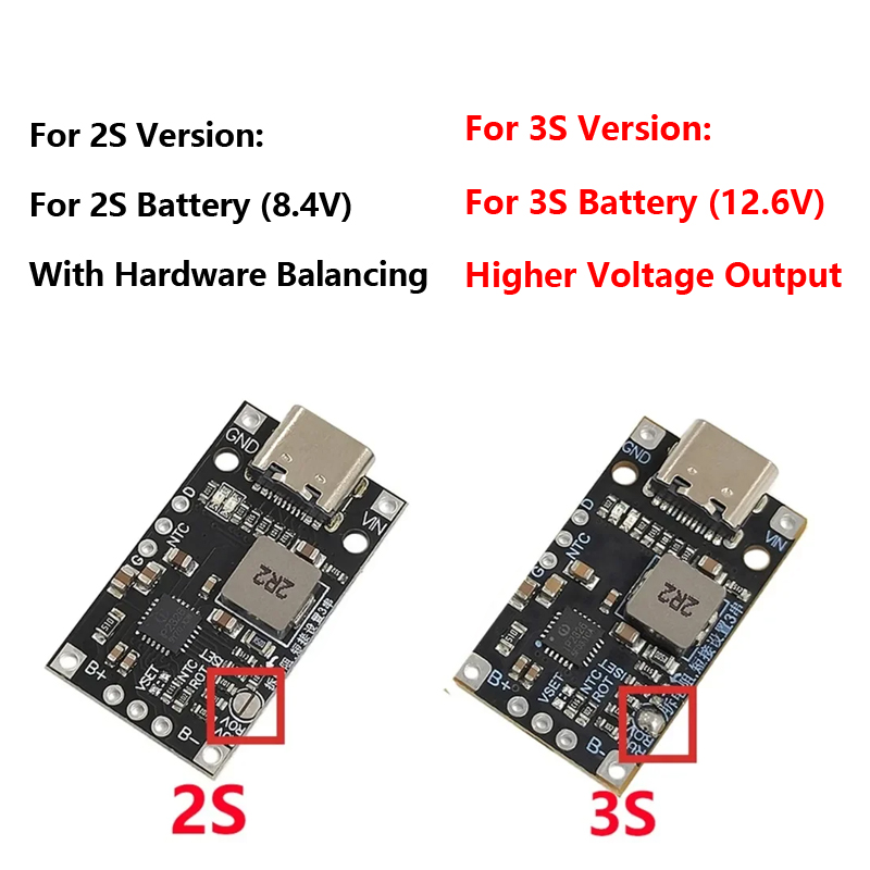 Type-C USB 2S 3S Li-ion Charge - Tp4056 Module recension och pris