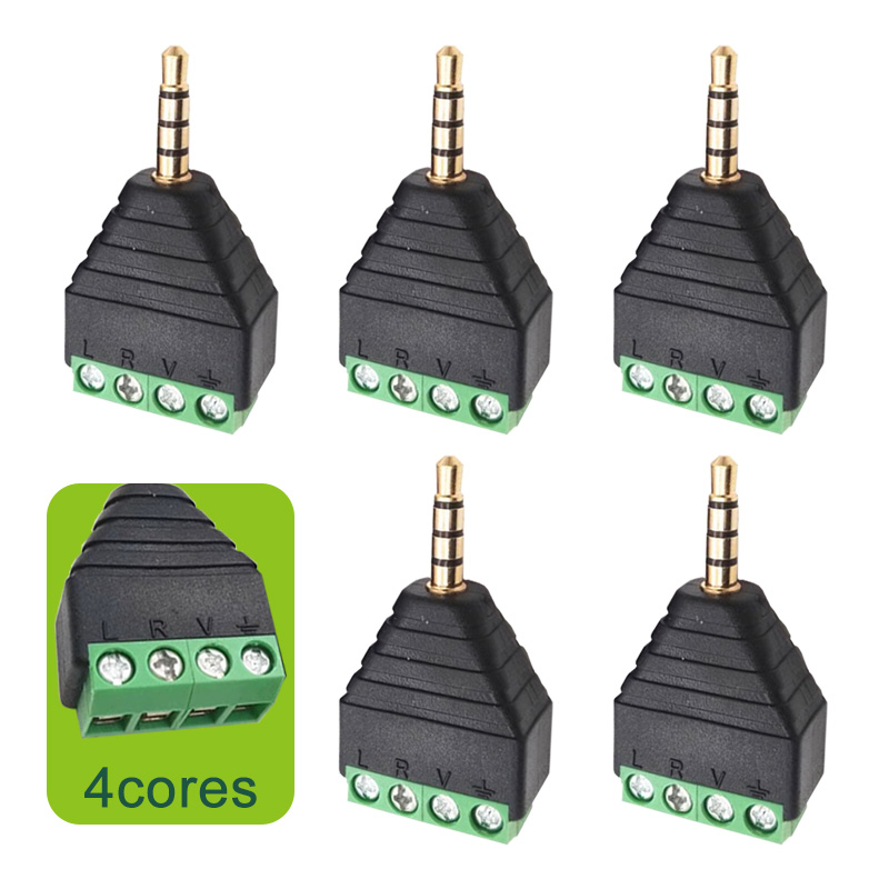 5/20/100PCS  3.5mm Stereo 4 Po - Screw Terminal Block recension och pris