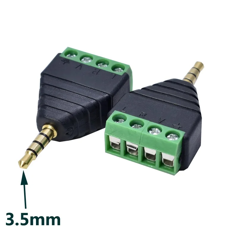 5/20/100PCS  3.5mm Stereo 4 Po - Screw Terminal Block recension och pris