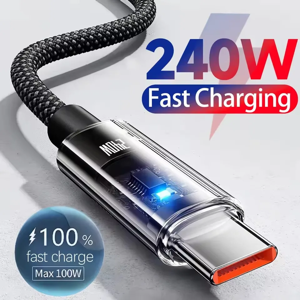 240W Nylon USB Type C Super Fa - Usb C Cable recension och pris