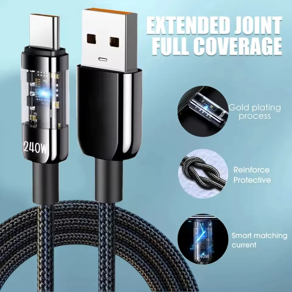 240W Nylon USB Type C Super Fa - Usb C Cable recension och pris