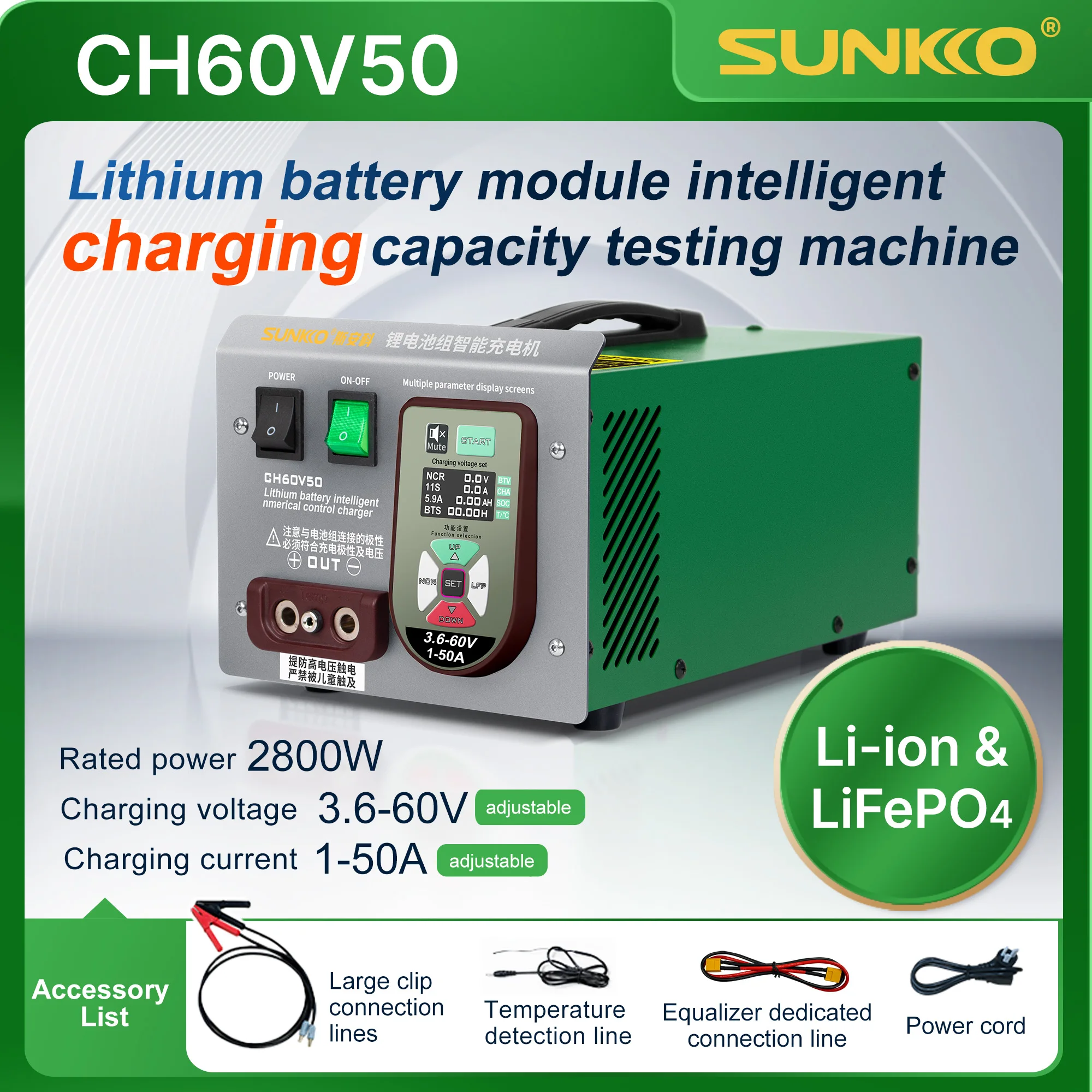 TLF SUNKKO CH60V50 60V 50A Pro - Li Ion Charger Module recension och pris
